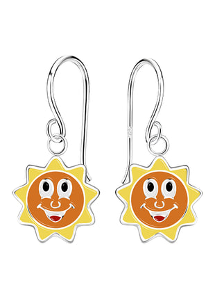 Sterling Silver Sun Earrings