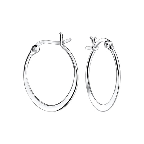 Sterling Silver French Lock Ear Hoops