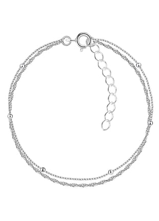 Sterling Silver Double Chain Bracelet