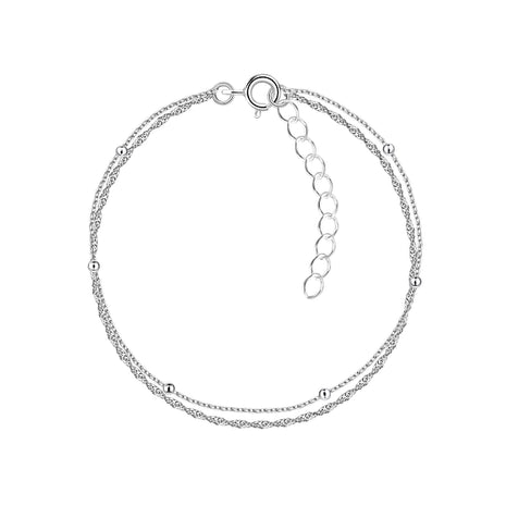 Sterling Silver Double Chain Bracelet