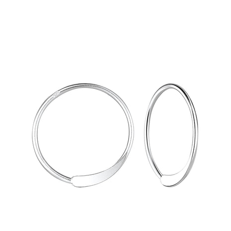 18mm Sterling Silver Ear Hoops