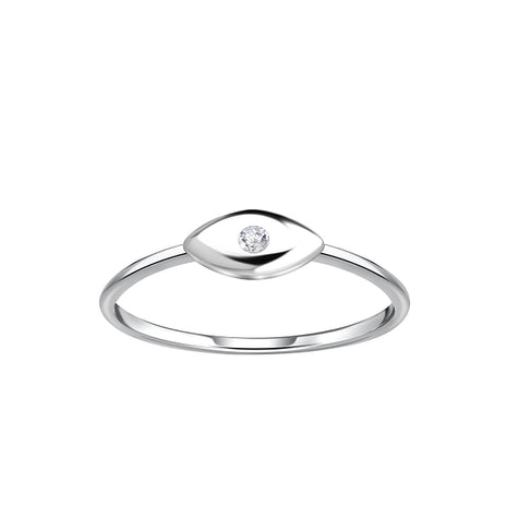 Sterling Silver Evil Eye Ring