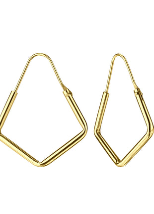 20mm Pentagon Sterling Silver Ear Hoops