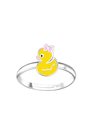 Sterling Silver Duck Adjustable Ring