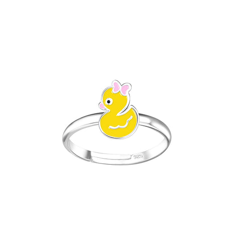 Sterling Silver Duck Adjustable Ring