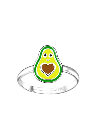 Sterling Silver Avocado Adjustable Ring