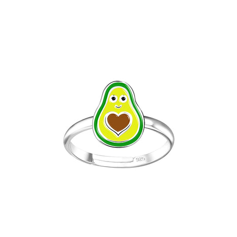 Sterling Silver Avocado Adjustable Ring