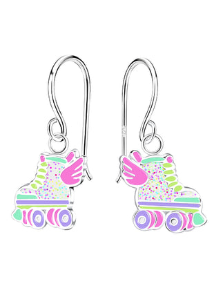 Sterling Silver Rollerblade Earrings