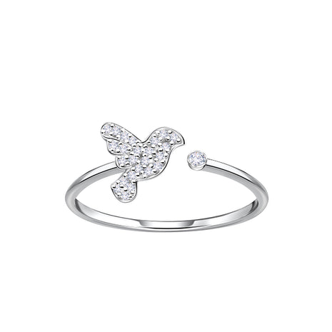 Sterling Silver Opened Bird Ring