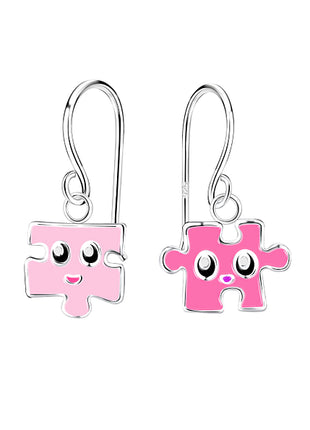 Sterling Silver Puzzle Earrings