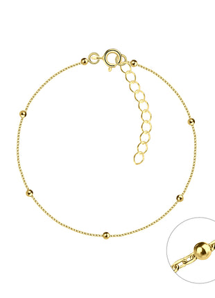 18cm Sterling Silver Satellite Bracelet with Extension