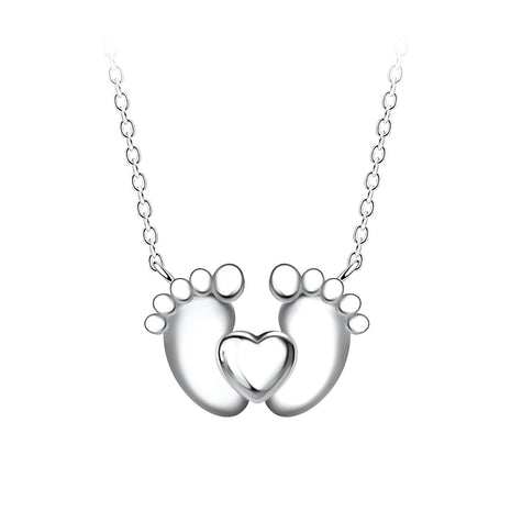 Sterling Silver Foot Print Necklace