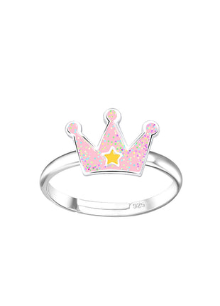 Sterling Silver Crown Adjustable Ring