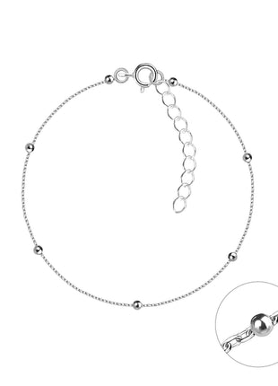 18cm Sterling Silver Satellite Bracelet with Extension