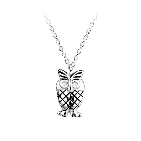 Sterling Silver Owl Necklace