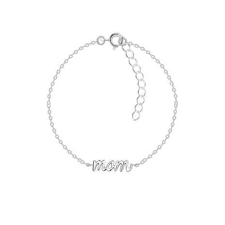 Sterling Silver Mom Bracelet