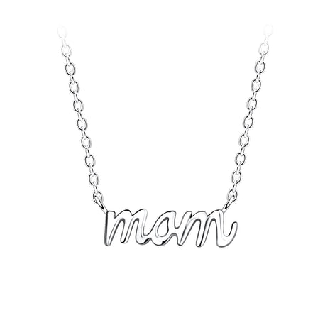 Sterling Silver Mom Necklace