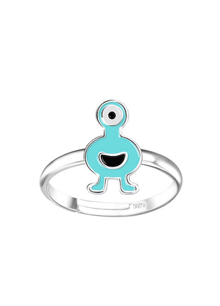 Sterling Silver Monster Adjustable Ring