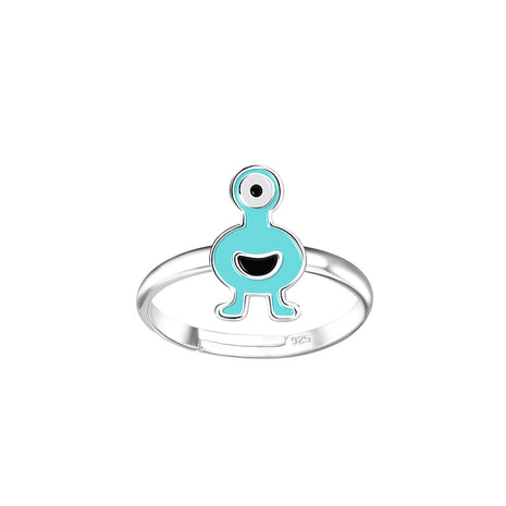 Sterling Silver Monster Adjustable Ring
