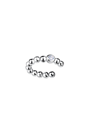 Sterling Silver Ball Ear Cuff