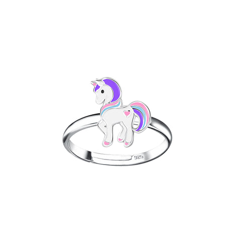 Sterling Silver Unicorn Adjustable Ring