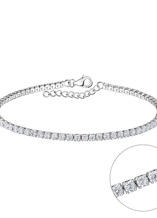 18cm Sterling Silver Tennis Bracelet