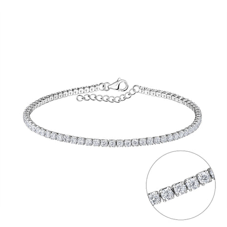 18cm Sterling Silver Tennis Bracelet