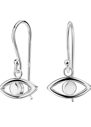 Sterling Silver Evil Eye Earrings