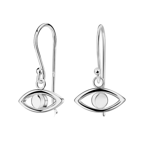 Sterling Silver Evil Eye Earrings