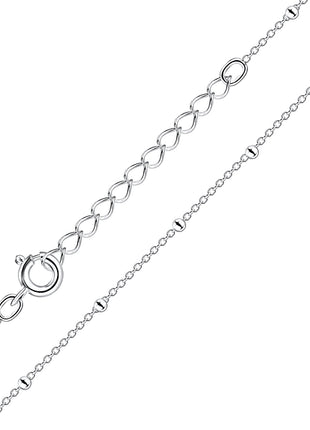 35cm Sterling Silver Satellite Choker Necklace With Extension