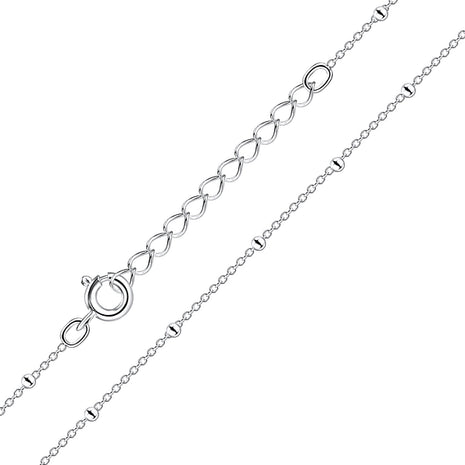 35cm Sterling Silver Satellite Choker Necklace With Extension