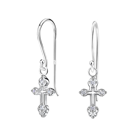 Sterling Silver Cross Earrings