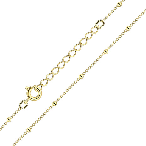 35cm Sterling Silver Satellite Choker Necklace With Extension