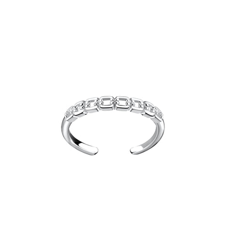 Sterling Silver Link Chain Toe Ring