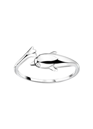 Sterling Silver Dolphin Adjustable Toe Ring