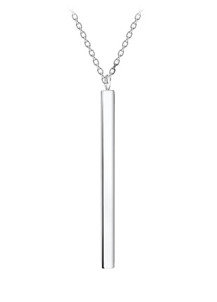 Sterling Silver Thick Bar Necklace