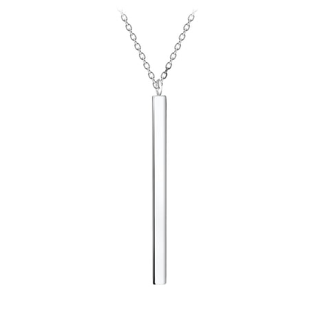 Sterling Silver Thick Bar Necklace