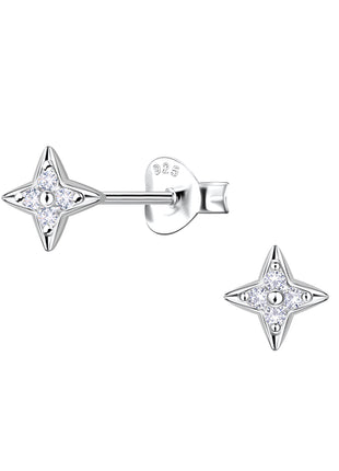 Sterling Silver Flower Ear Studs