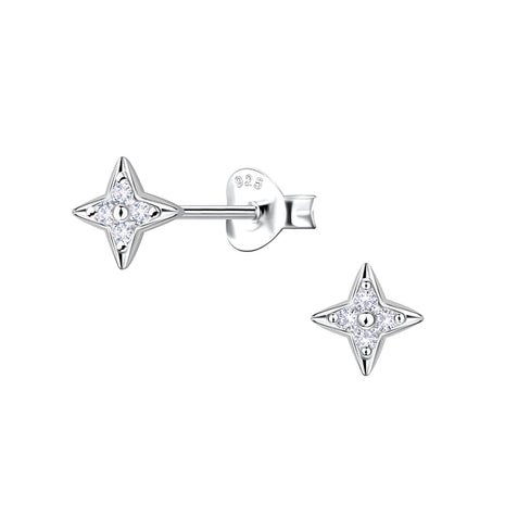 Sterling Silver Flower Ear Studs