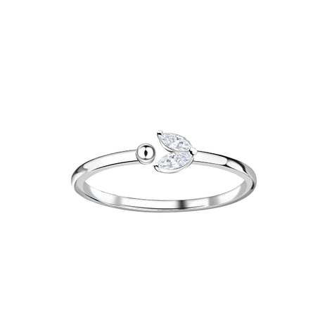 Sterling Silver Geometric Opened Ring