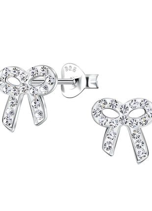 Sterling Silver Bow Ear Studs