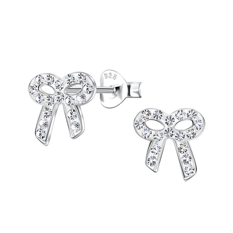 Sterling Silver Bow Ear Studs
