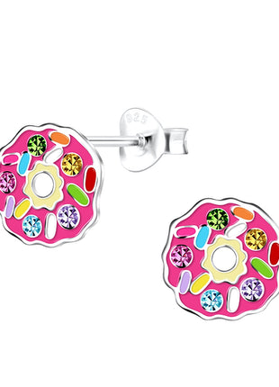 Sterling Silver Donut Ear Studs