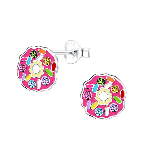 Sterling Silver Donut Ear Studs