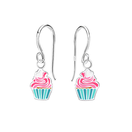 Sterling Silver Cupcake Earrings