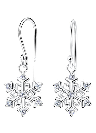 Sterling Silver Snowflake Earrings