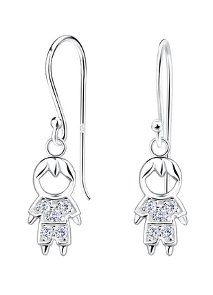 Sterling Silver Boy Earrings