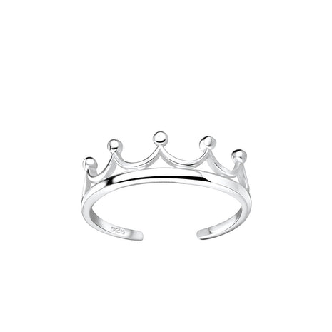 Sterling Silver Crown Toe Ring