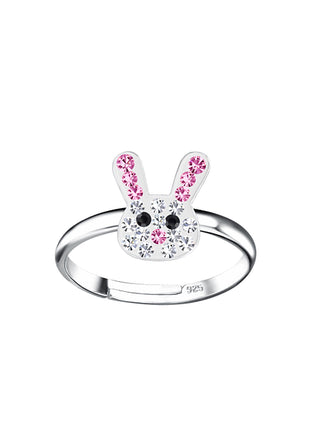 Sterling Silver Rabbit Adjustable Ring