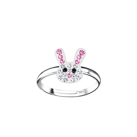 Sterling Silver Rabbit Adjustable Ring